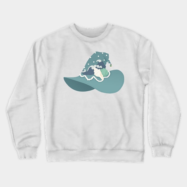 Neptune Witch Hat Crewneck Sweatshirt by littlemoondance